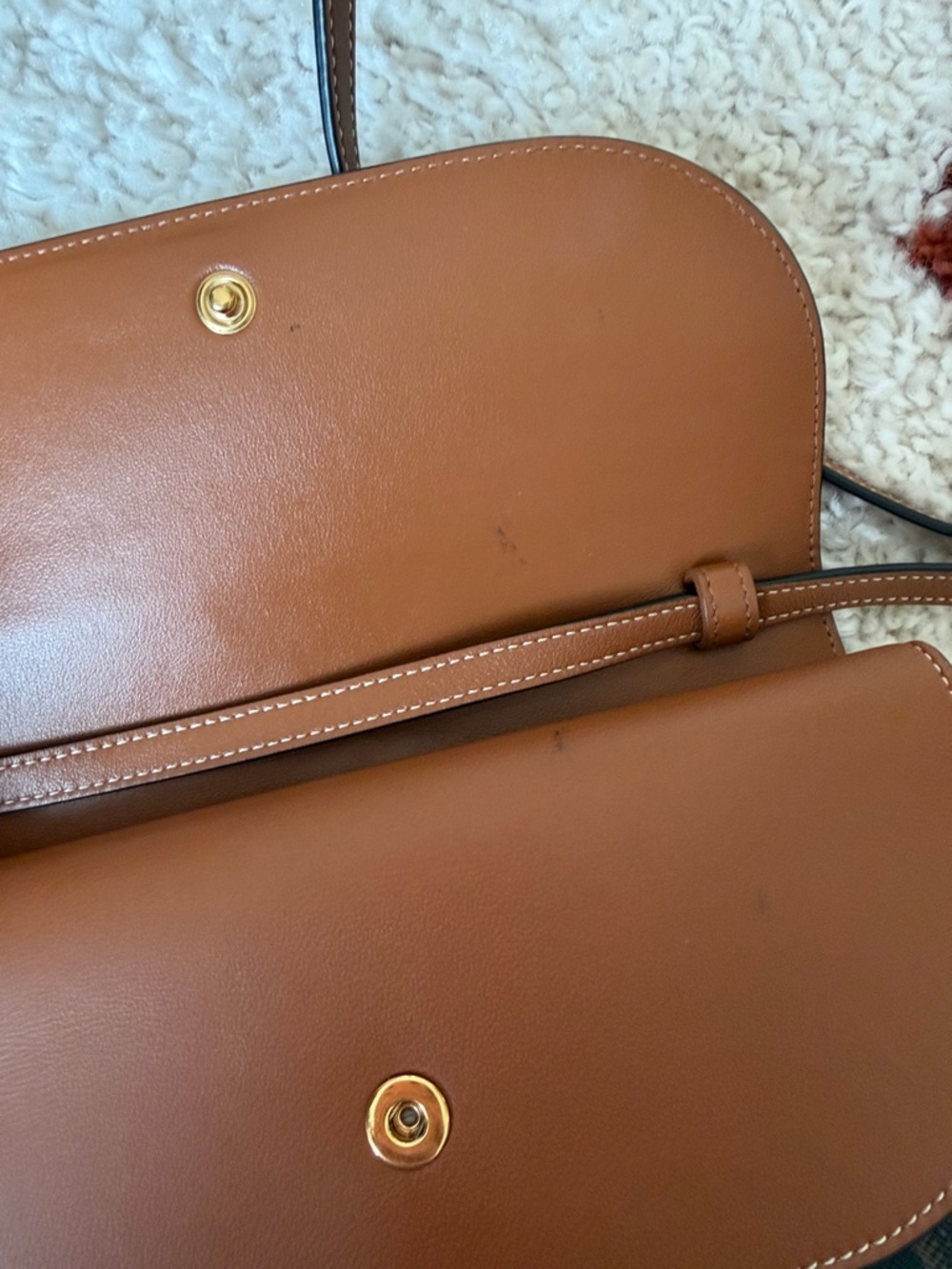 Celine Brown & Tan Triomphe wallet on Strap Bag - Picture 10 of 15